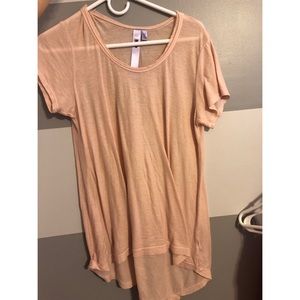 light pink short sleeve top